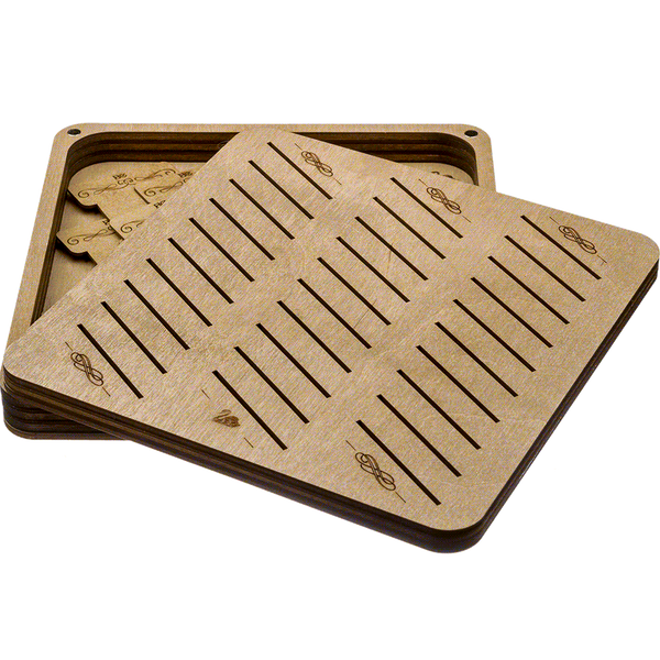 Bobbin Organizer Box &ndash; &ldquo;Light Square&rdquo; + 32 bobbins FLZB(N)-061