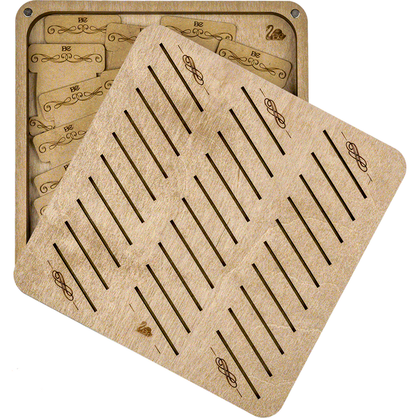 Bobbin Organizer Box &ndash; &ldquo;Light Square&rdquo; + 32 bobbins FLZB(N)-061