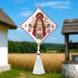 Faux Leather Cross-Stitch Kit &ndash; &ldquo;Folk Hanging Ornament Motanka Doll&rdquo; FLHL-115 FLHL-115 photo 1