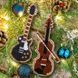 Wooden Bead Embroidery Kit &ndash; &ldquo;Christmas Ornament &ndash; Guitar and Violin&rdquo; FLK-526 FLK-526 photo 1