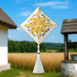 Faux Leather Cross-Stitch Kit &ndash; &ldquo;Folk Hanging Ornament Sun (Yarilo)&rdquo; FLHL-116