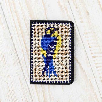 Faux Leather Bead Embroidery Kit &ndash; &ldquo;ID Card Cover&rdquo; FLBB-069 Black