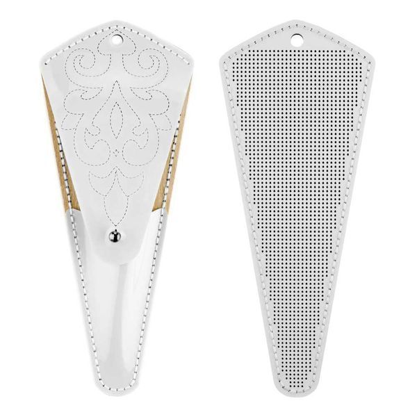 Faux Leather Embroidery Blank "Scissors Case" FLBE(BB)-085 White