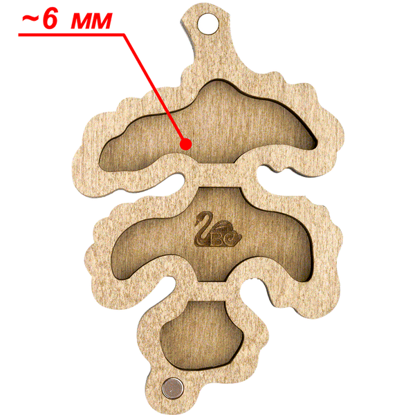 Wooden-Lid Bead Organizer &ndash; &ldquo;Autumn Leaves&rdquo; FLZB-102