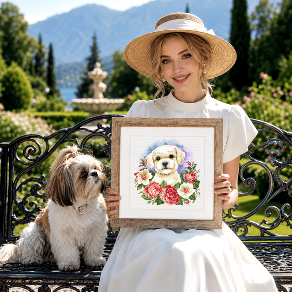 Cross-Stitch Pattern &ndash; "Floral Favorite" WLP-103