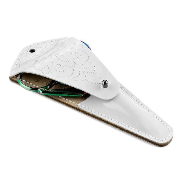 Faux Leather Embroidery Blank "Scissors Case" FLBE(BB)-085 White