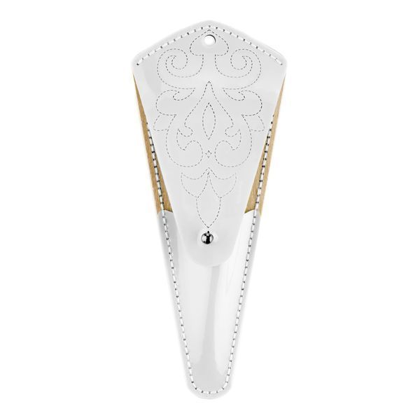 Faux Leather Embroidery Blank "Scissors Case" FLBE(BB)-085 White