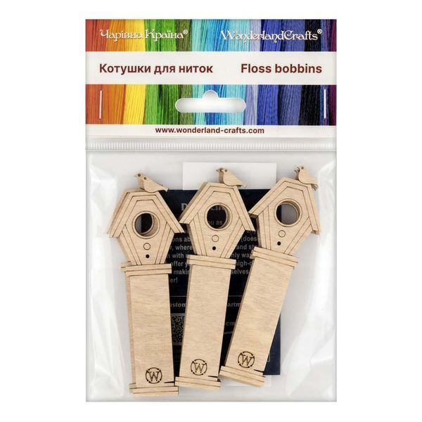 Floss Bobbins &ndash; &ldquo;Birdhouse&rdquo; FLC-078(S) (6 pcs)
