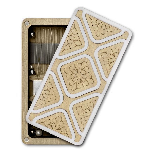 Magnetic Needle Case Large &ndash; &ldquo;Light Stone Geometry&rdquo; FLZB(N)-182
