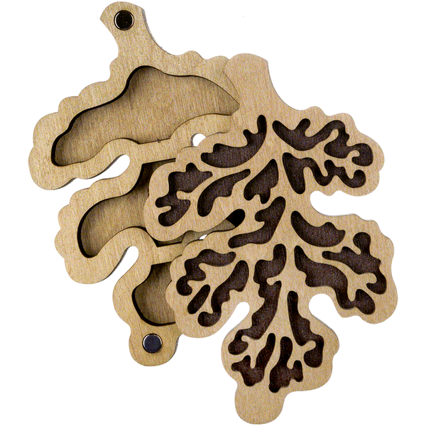 Wooden-Lid Bead Organizer &ndash; &ldquo;Autumn Leaves&rdquo; FLZB-102