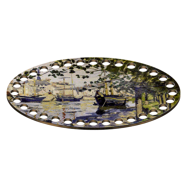 Floss Organizer &ndash; &ldquo;Seine in Rouen, Oval&rdquo; FLZ(P)-035
