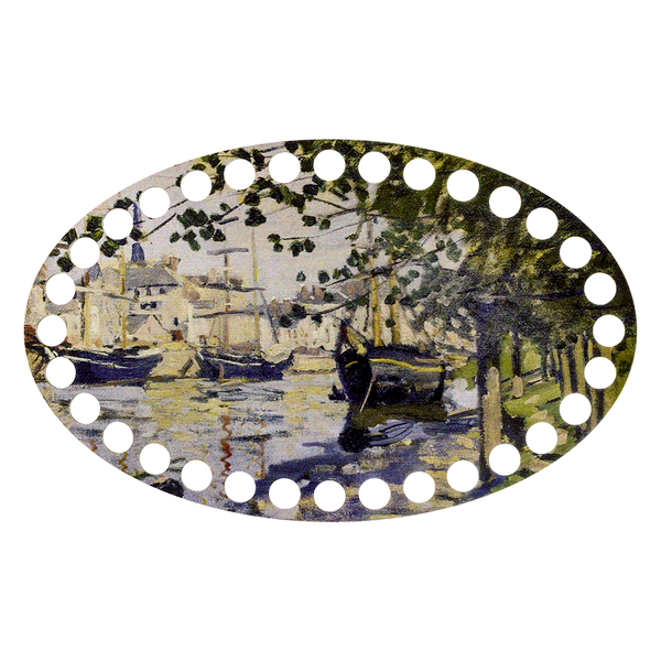 Floss Organizer &ndash; &ldquo;Seine in Rouen, Oval&rdquo; FLZ(P)-035