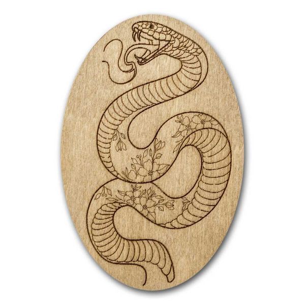 Magnetic Needle Case Oval &ndash; &ldquo;Snake&rdquo; FLZB(N)-175