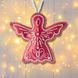 Faux Leather Bead Embroidery Kit &ndash; &ldquo;Angel Christmas Ornament&rdquo; (Double-Sided) FLBB-132 Coral FLBB-132 photo 1