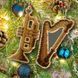 Wooden Bead Embroidery Kit &ndash; &ldquo;Christmas Ornament &ndash; Harp and Trumpet&rdquo; FLK-527 FLK-527 photo 1