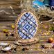Bead Embroidery Kit on Wood &ndash; &ldquo;Easter Egg &ndash; Blue Pattern&rdquo; FLK-535 FLK-535 photo 1