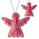 Faux Leather Bead Embroidery Kit &ndash; &ldquo;Angel Christmas Ornament&rdquo; (Double-Sided) FLBB-132 Coral FLBB-132 photo 2