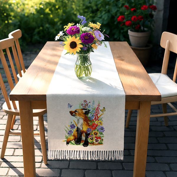 Cross-Stitch Pattern &ndash; "Fox in Flowers" WLP-095