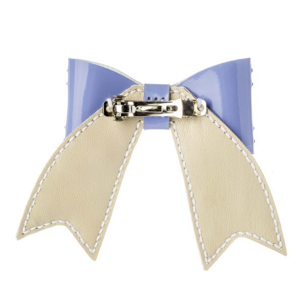 Faux Leather Thread Embroidery Kit &ndash; &ldquo;Hair Clip &ndash; Sky Blue&rdquo; FLHL-106 Light Blue