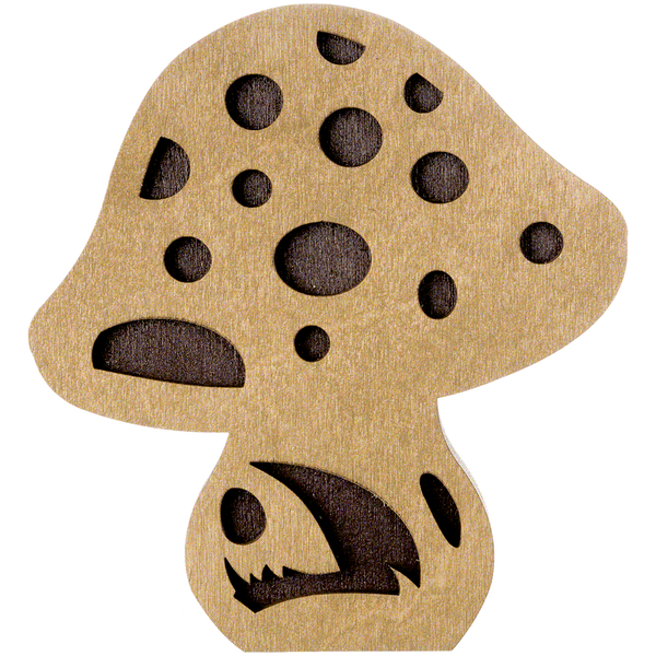 Wooden-Lid Bead Organizer &ndash; &ldquo;Toadstool&rdquo; FLZB-103