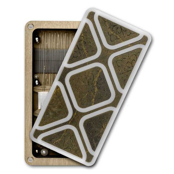 Magnetic Needle Case Large &ndash; &ldquo;Dark Stone Geometry&rdquo; FLZB(N)-183