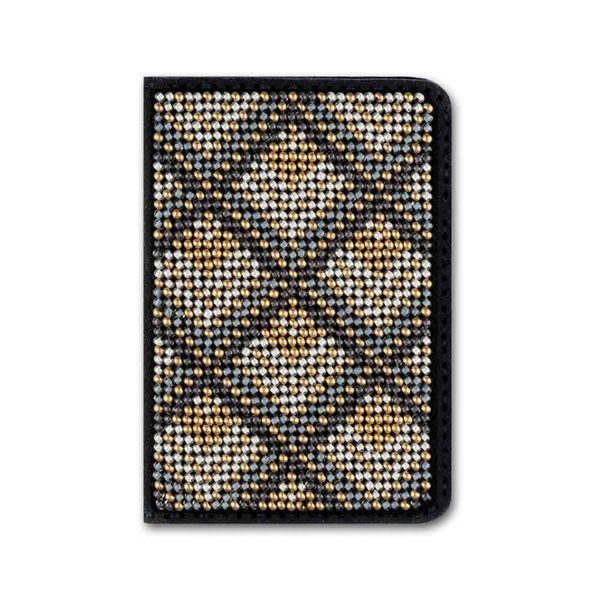 Faux Leather Bead Embroidery Kit &ndash; &ldquo;ID Card Cover&rdquo; FLBB-070 Black