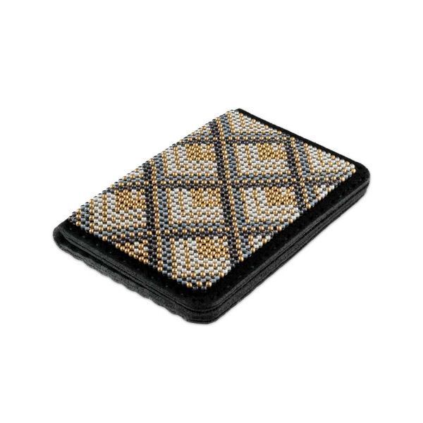 Faux Leather Bead Embroidery Kit &ndash; &ldquo;ID Card Cover&rdquo; FLBB-070 Black