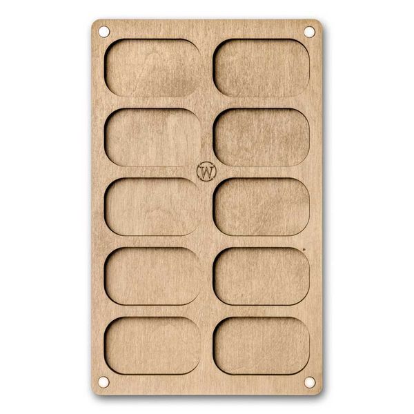 Bead Organizer With Wooden Lid &ndash; &ldquo;Blue Marble, Rectangular&rdquo; FLZB-208