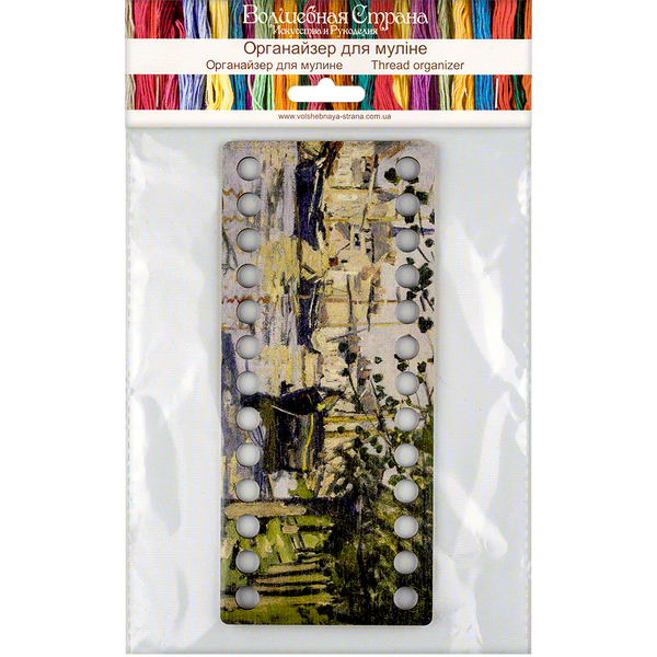 Floss Organizer &ndash; &ldquo;Seine in Rouen, Narrow Rectangular&rdquo; FLZ(P)-036