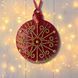 Faux Leather Bead Embroidery Kit &ndash; &ldquo;Bauble Christmas Ornament&rdquo; (Double-Sided) FLBB-133 Red FLBB-133 photo 1