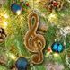 Wooden Bead Embroidery Kit &ndash; &ldquo;Christmas Ornament &ndash; Treble Clef&rdquo; FLK-528 FLK-528 photo 1