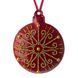 Faux Leather Bead Embroidery Kit &ndash; &ldquo;Bauble Christmas Ornament&rdquo; (Double-Sided) FLBB-133 Red FLBB-133 photo 4
