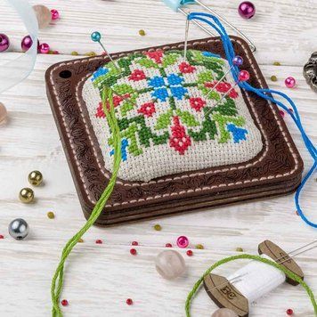 Pincushion Kit &ndash; &ldquo;Floral Ornament&rdquo; FLTL-032