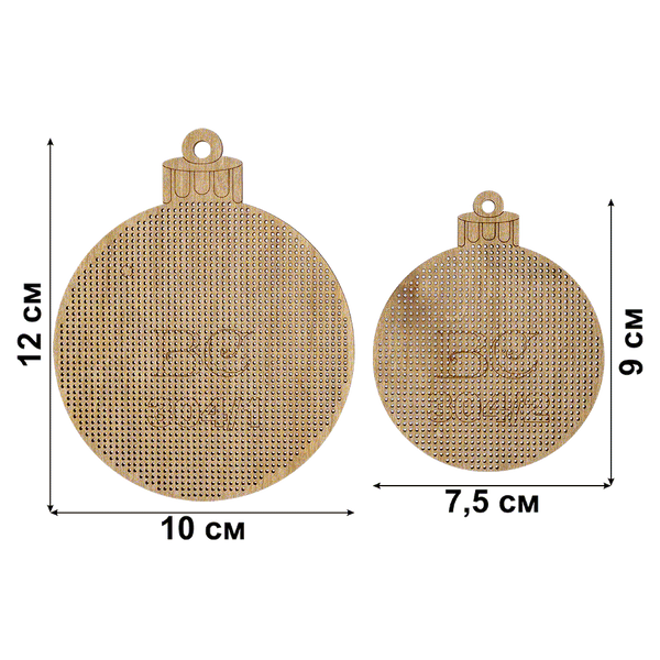 Wooden Bead Embroidery Kit &ndash; &ldquo;Christmas Ornament &ndash; Winter Berry&rdquo; (2 pcs) FLK-304