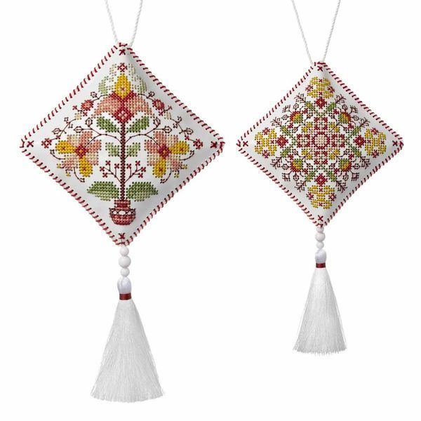 Faux Leather Cross-Stitch Kit &ndash; &ldquo;Folk Hanging Ornament Tree of Life&rdquo; FLHL-118