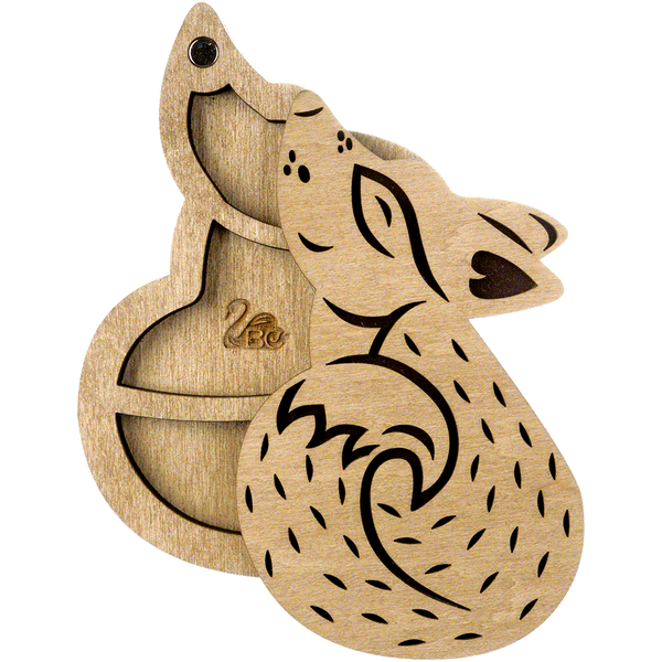 Wooden-Lid Bead Organizer &ndash; &ldquo;Little Fox&rdquo; FLZB-104