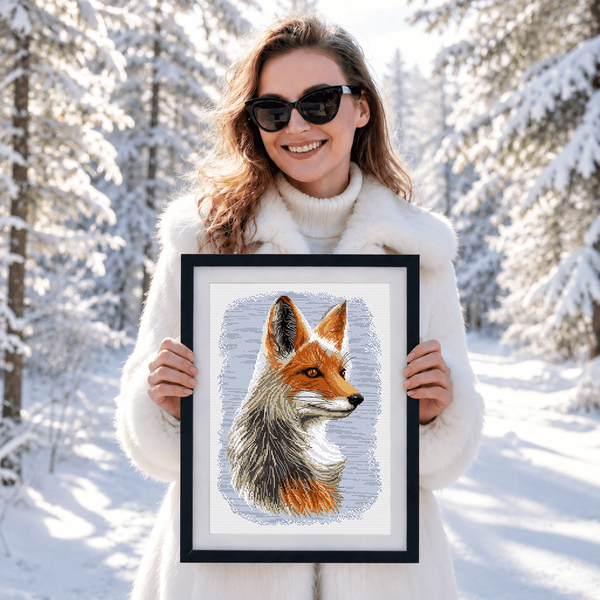 Cross-Stitch Pattern &ndash; "Winter Fox" WLP-105