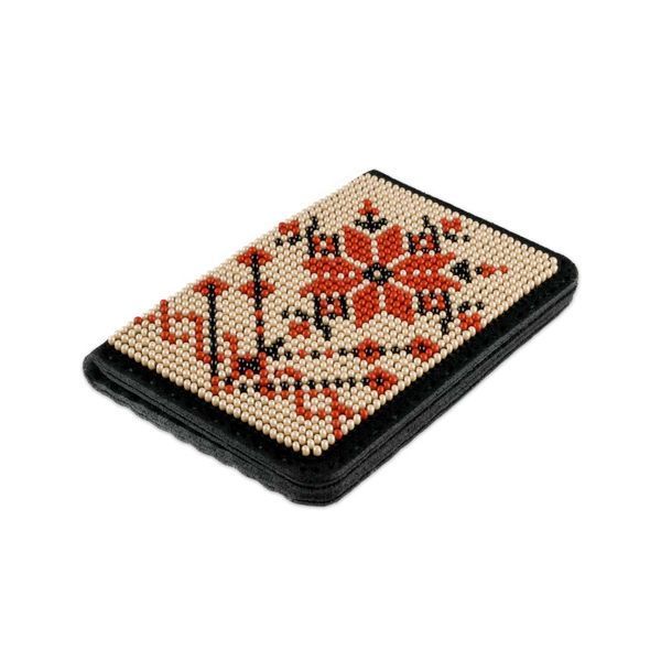 Faux Leather Bead Embroidery Kit &ndash; &ldquo;ID Card Cover&rdquo; FLBB-071 Black