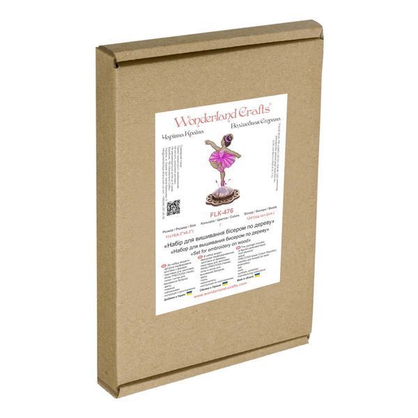 Wooden Bead Embroidery Kit &ndash; &ldquo;Needle Case &ndash; Ballerina&rdquo; FLK-476