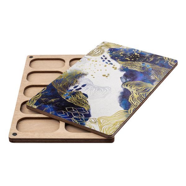 Bead Organizer With Wooden Lid &ndash; &ldquo;Starry Night, Rectangular&rdquo; FLZB-209