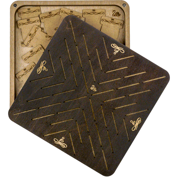 Bobbin Organizer Box &ndash; &ldquo;Dark Square&rdquo; + 46 bobbins FLZB(N)-064
