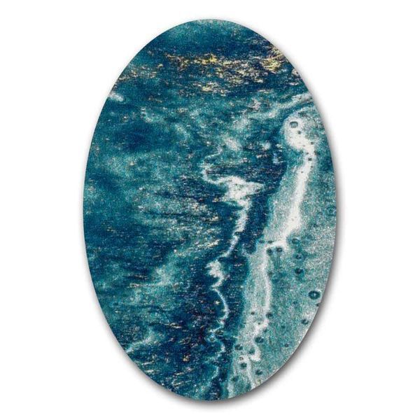 Magnetic Needle Case Oval &ndash; &ldquo;Blue & Gold Abstraction&rdquo; FLZB(N)-158