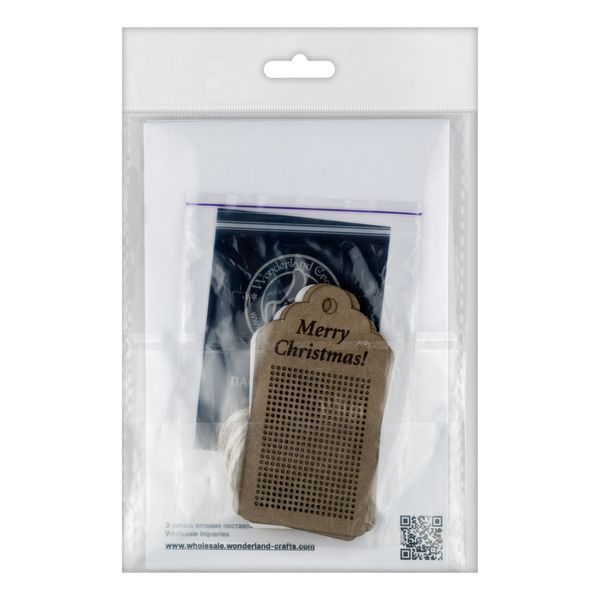 Cardboard Embroidery Blank &ndash; &laquo;Merry Christmas!&raquo; FLBE(C)-008 (3 pcs)