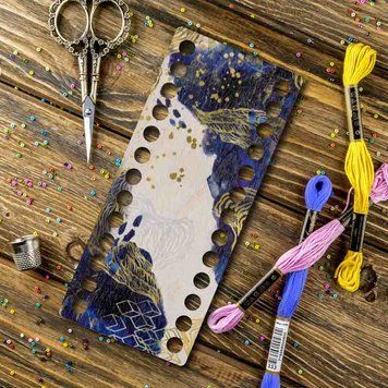Floss Organizer &ndash; &ldquo;Starry Night, Narrow Rectangular&rdquo; FLZ(P)-072
