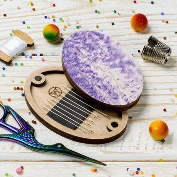 Magnetic Needle Case Oval &ndash; &ldquo;Wisteria&rdquo; FLZB(N)-159
