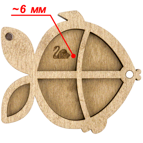 Wooden-Lid Bead Organizer &ndash; &ldquo;Fish&rdquo; FLZB-105