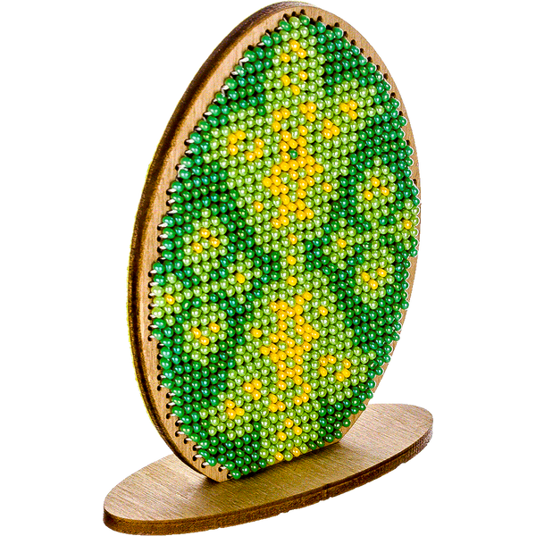 Wooden Bead Embroidery Kit &ndash; &ldquo;Easter Egg&rdquo; FLK-255