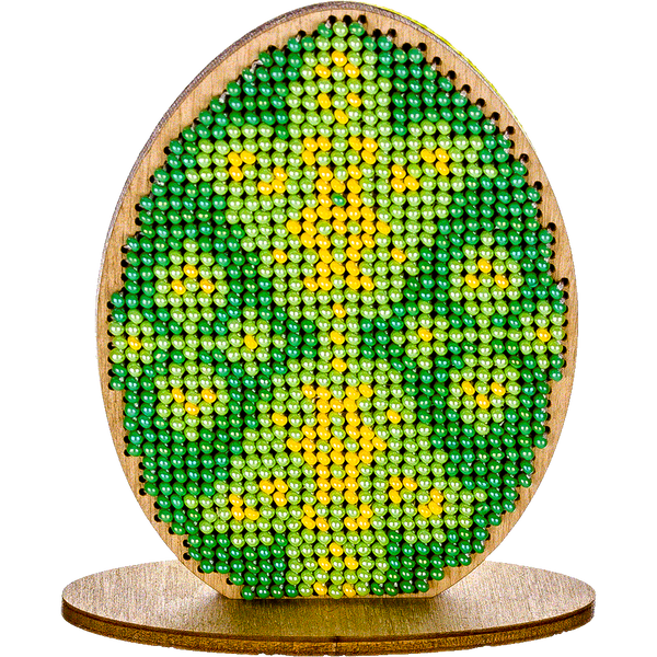 Wooden Bead Embroidery Kit &ndash; &ldquo;Easter Egg&rdquo; FLK-255