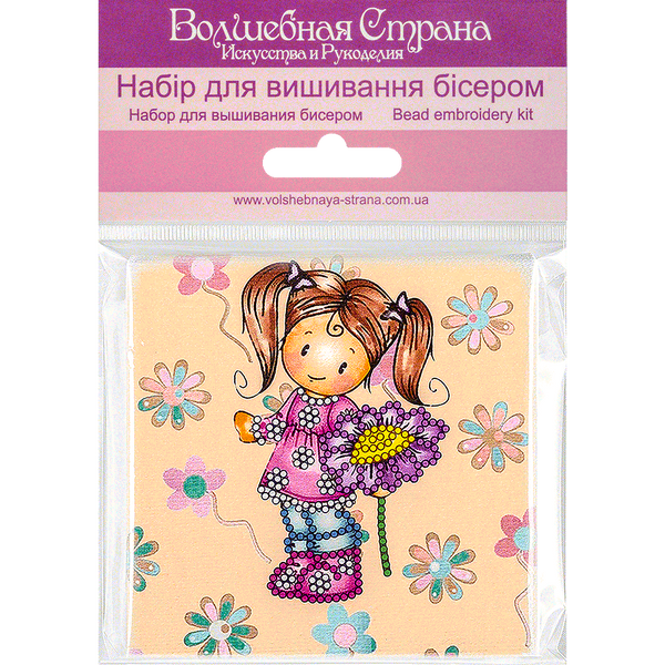Bead embroidery magnet FLA-104