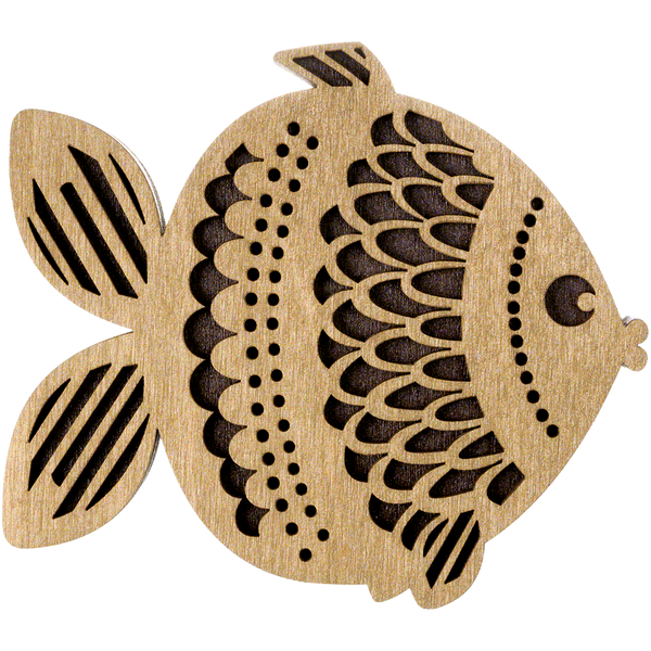 Wooden-Lid Bead Organizer &ndash; &ldquo;Fish&rdquo; FLZB-105
